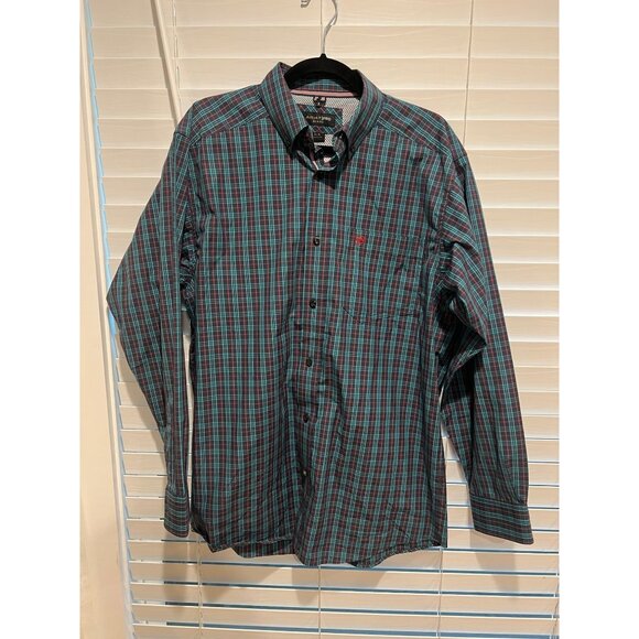 Ariat Pro Series Long Sleeve Button Up Dress Shirt - Size M - Picture 1 of 5